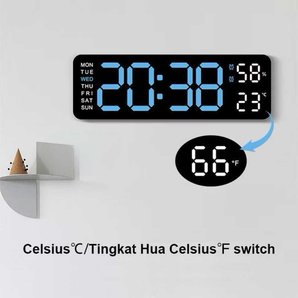Jual KIDO Jam Tampilan Layar Besar Jam Digital LED Terang 5503 Alarm ...