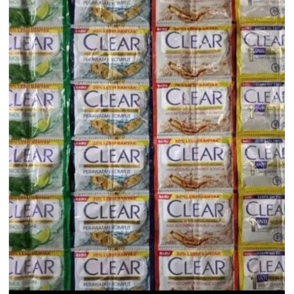 Jual 5 RENCENG SHAMPOO CLEAR SACHET | Shopee Indonesia
