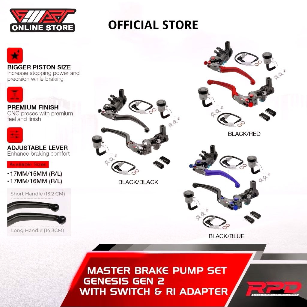 Jual MASTER REM SET RPD GENESIS GEN 2 17MM/16MM (216) 17MM/15MM (215 ...