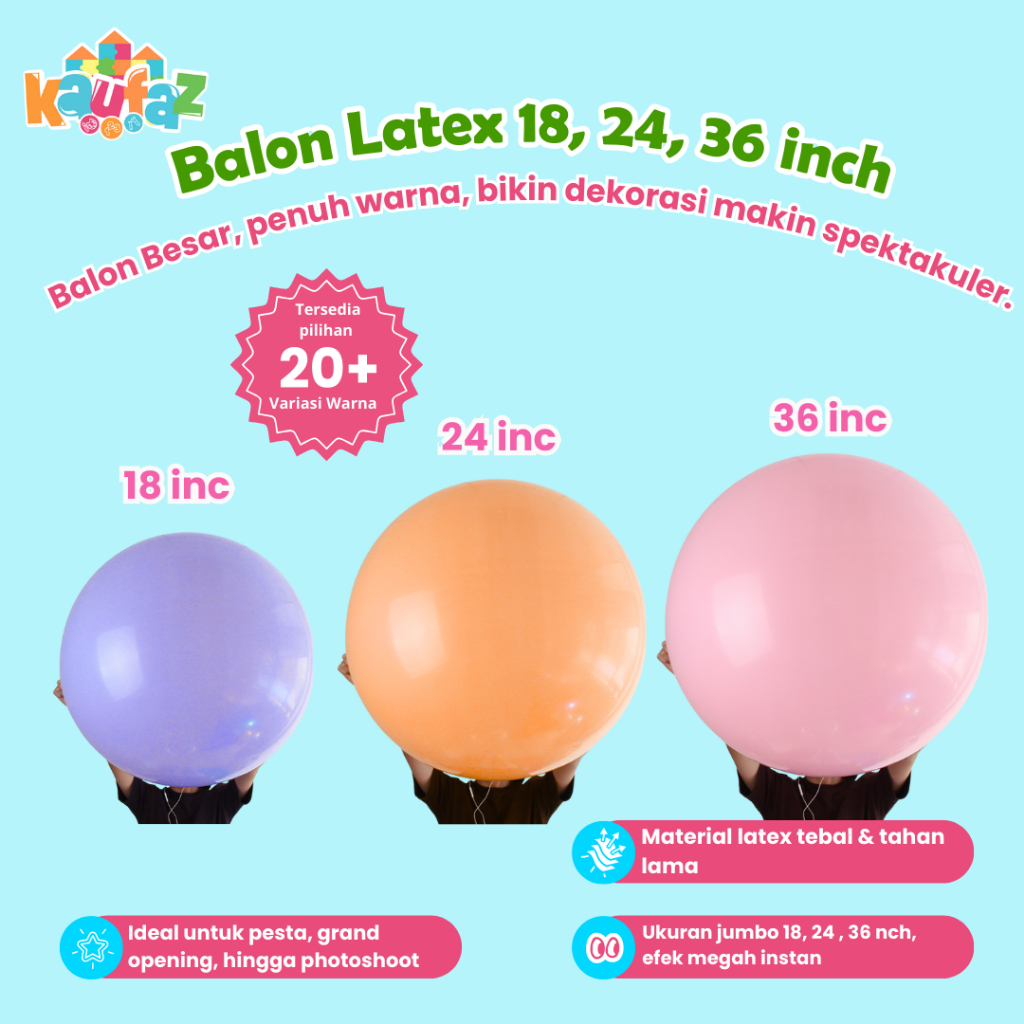 Jual Balon Latex 24 inch / 24inch Balon Besar | Shopee Indonesia