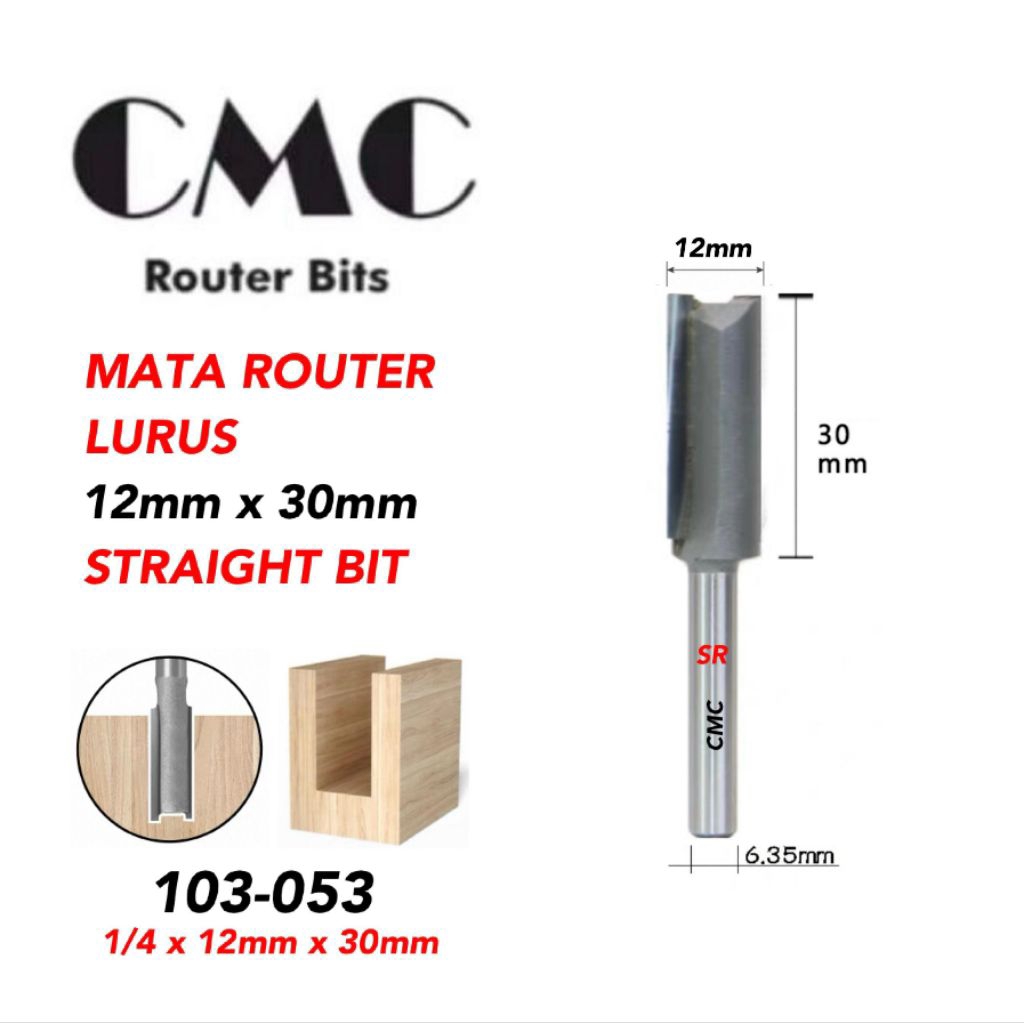 Jual Mata Router/ Profil Lurus 12 mm/ Straight Bits CMC | Shopee Indonesia