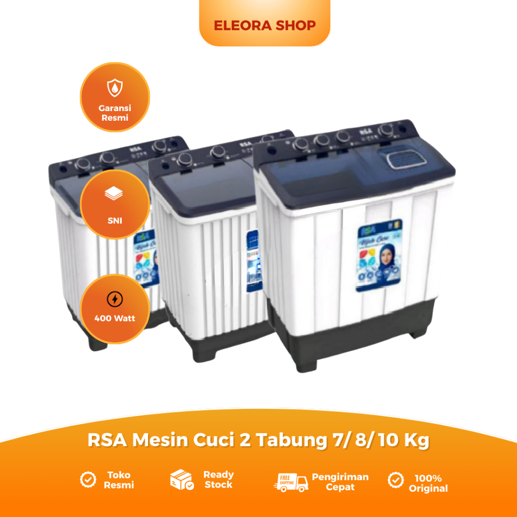 Jual RSA Mesin Cuci 2 Tabung Twin Tub Kapasitas 7 Kg/ 8 Kg/ 10 Kg Kokoh ...