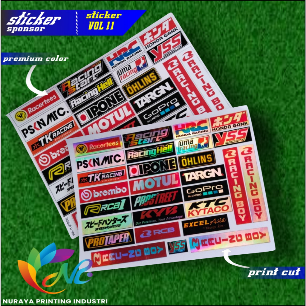 Jual STICKER RACING HOLOGRAM BALAP VOL.11 SUDAH DIPRINCUT TINGGAL ...