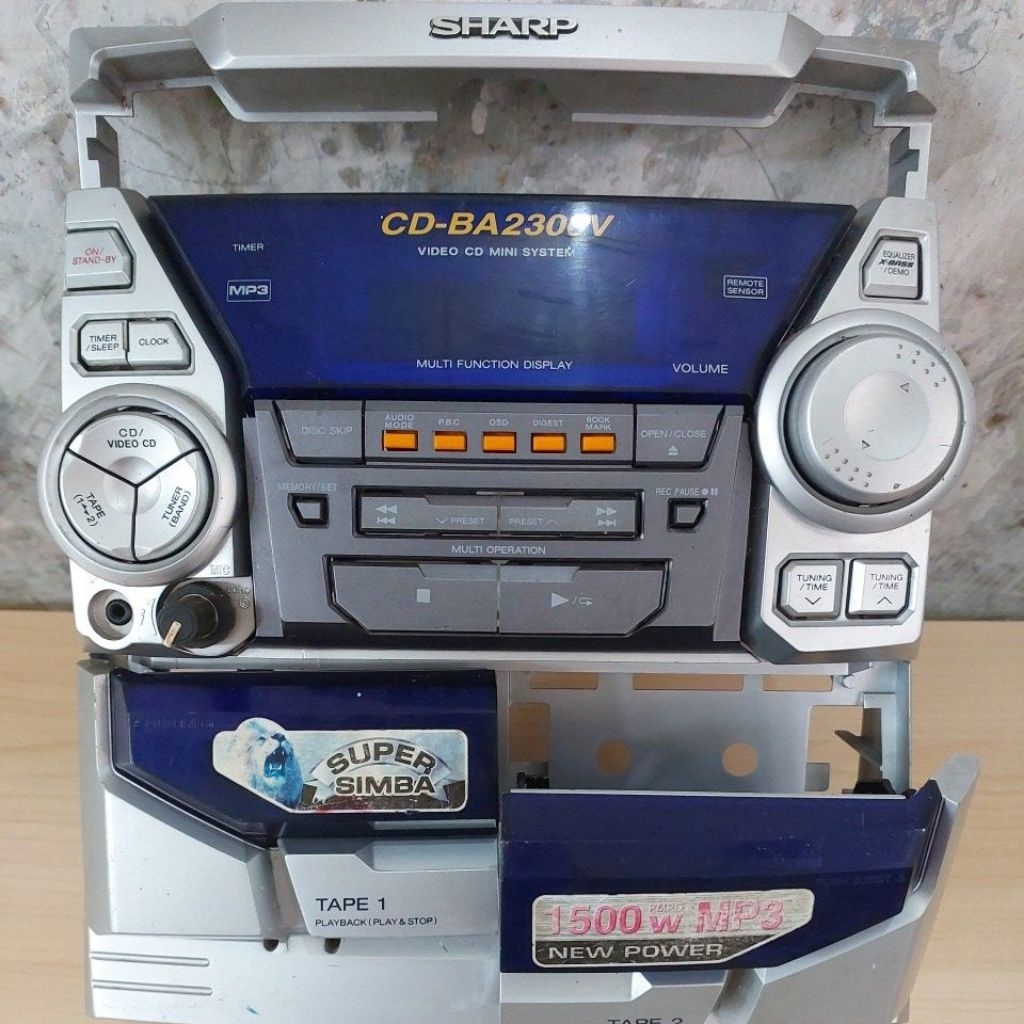 Jual Casing depan Tape Player Sharp VCD Mini System CD-BA2300V | Shopee ...