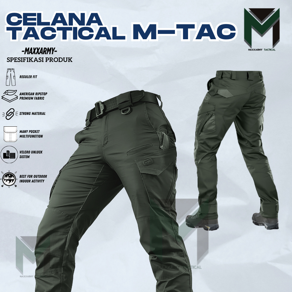 Jual Celana Tactical M-Tac Cargo Outdoor PDL Pria Bahan Ripstop TR ...