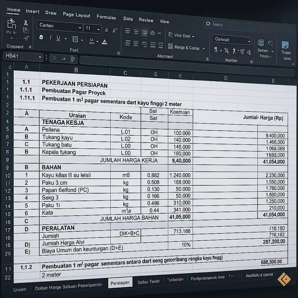 Jual TERMURAH.!!! Excel Template AHSP 2025 & RAB Konstruksi - Cocok ...