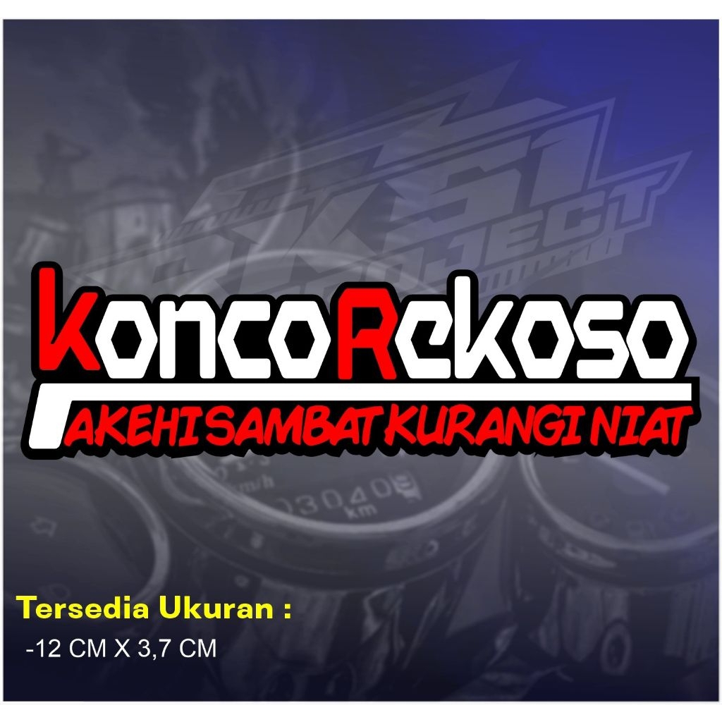 Jual stiker cutting kata kata panjang (KONCO REKOSO) | Shopee Indonesia