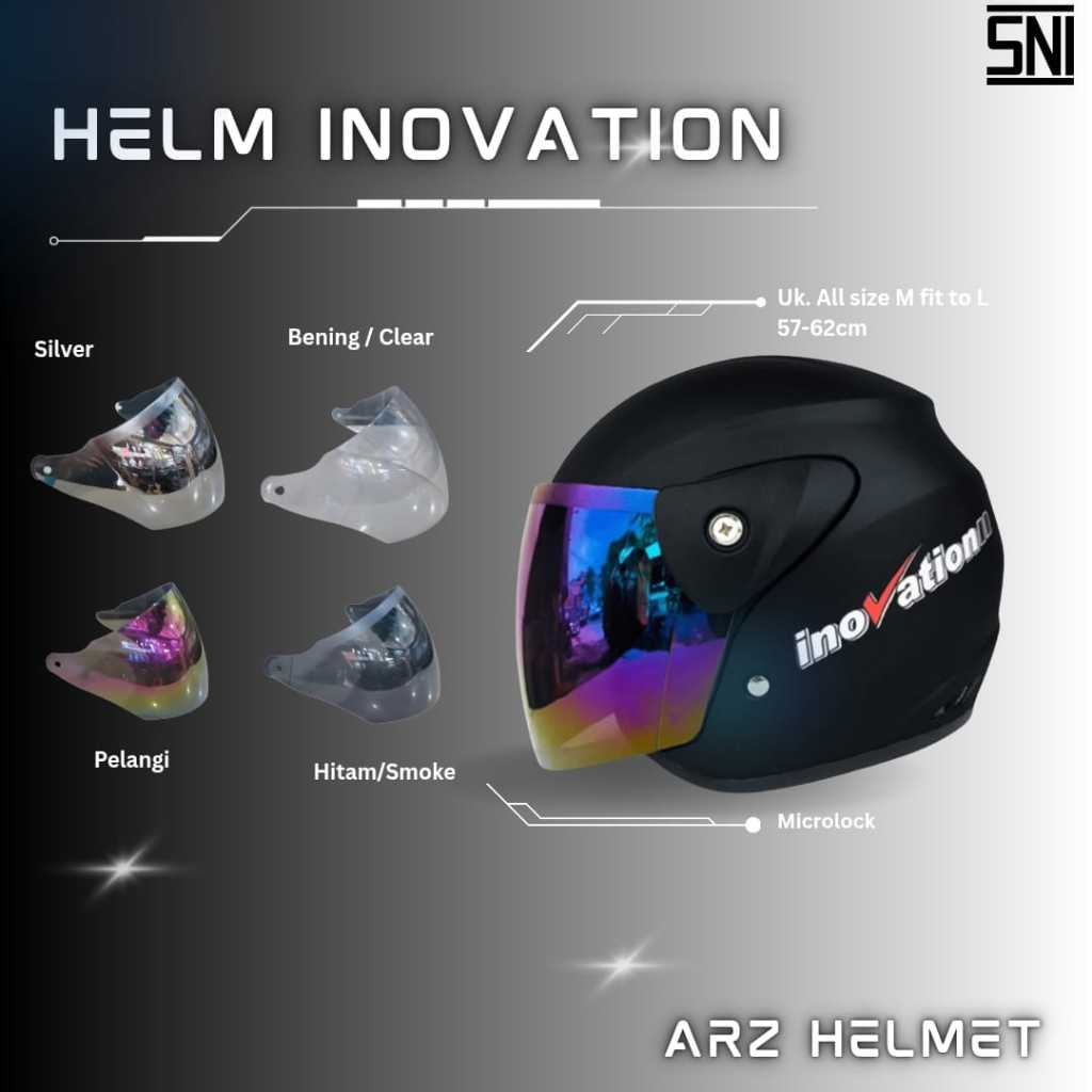 Jual FSH - Helm Half face EVO Innovation SNI | Desain Stylish, Cat ...