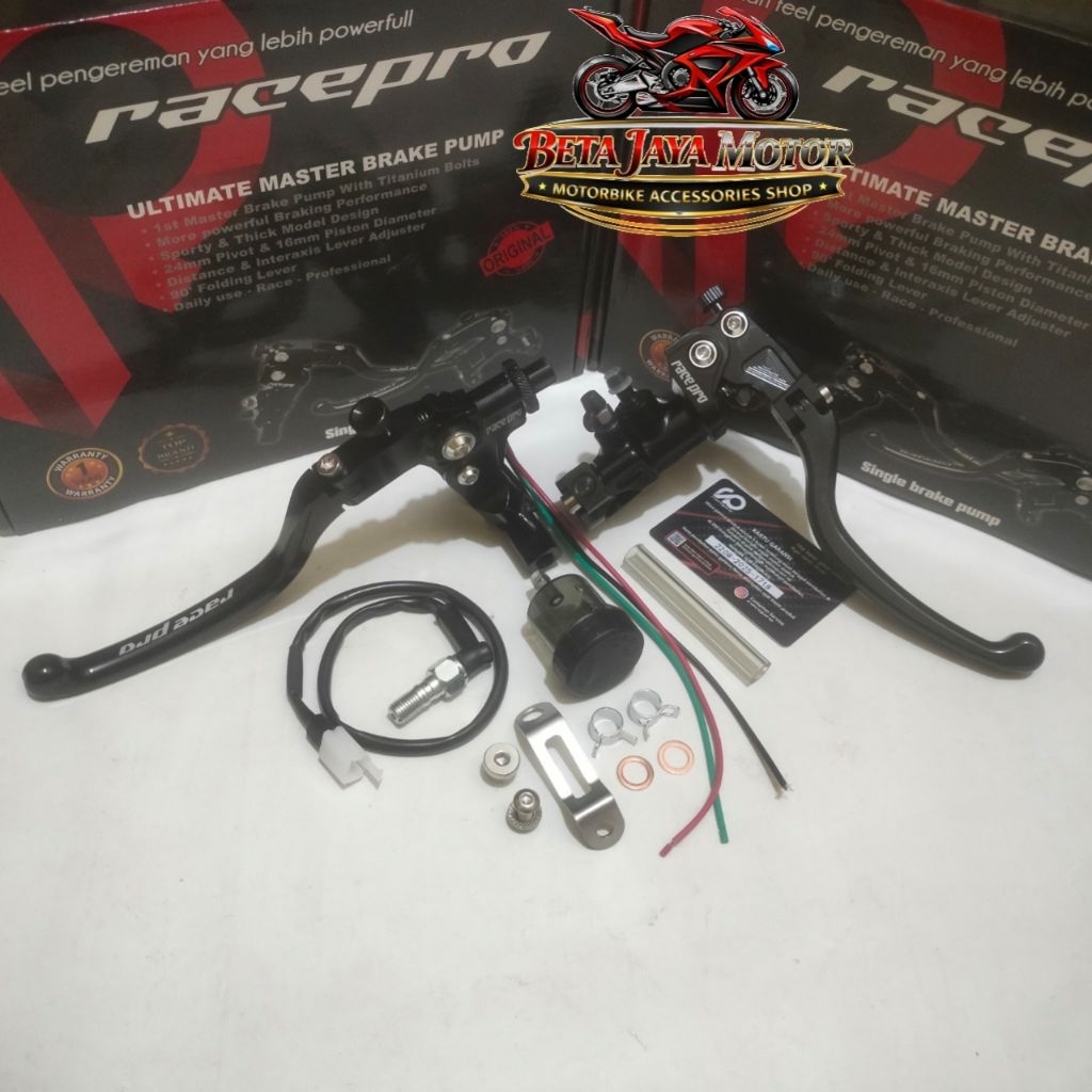 Jual Master rem Racepro set single radial V3 Mio Vario Beat Scoopy Fino ...