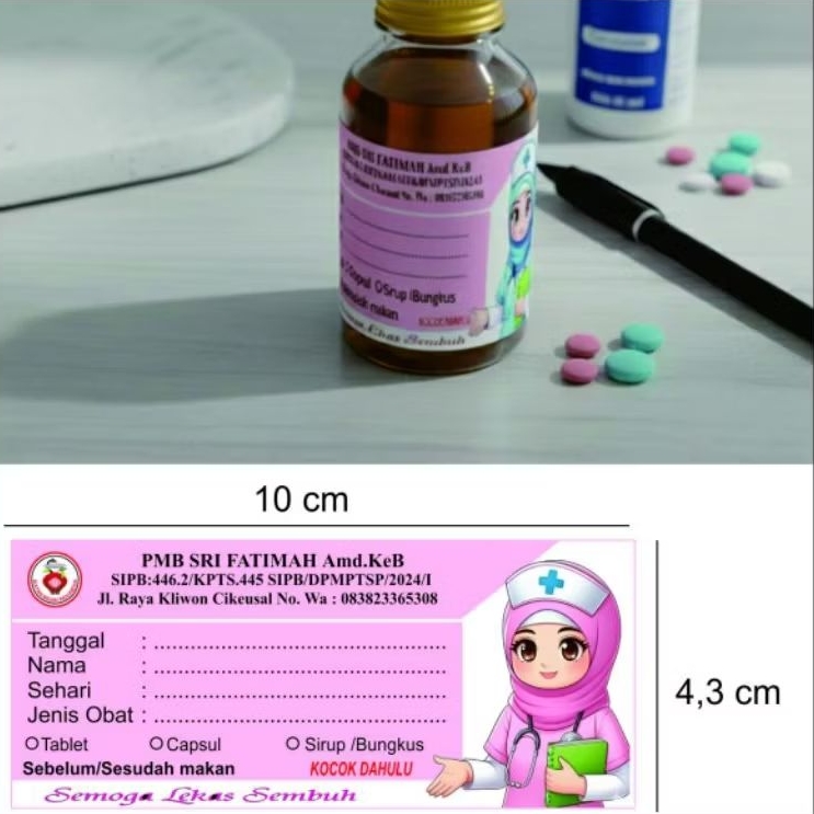 Jual Label Stiker Obat Syrup Sirup Custom | Shopee Indonesia