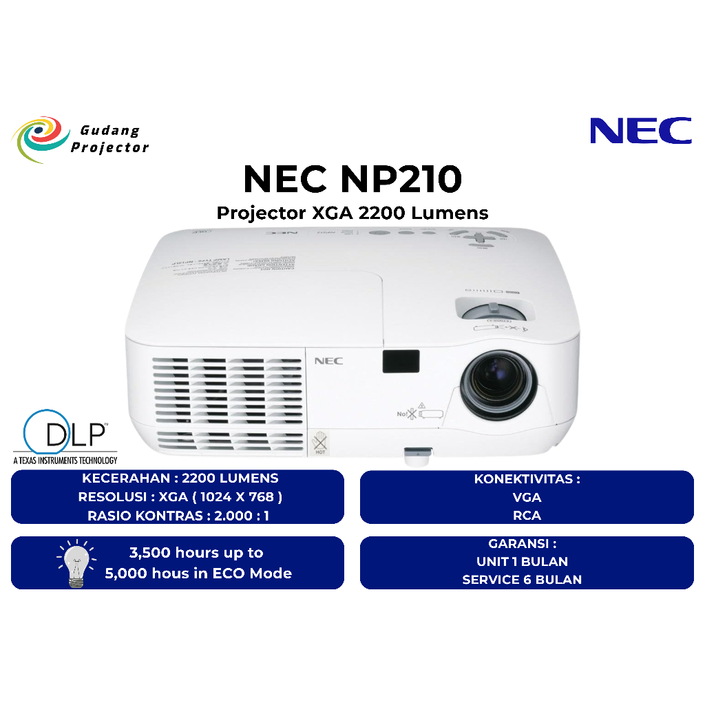 Jual Proyektor Second NEC NP210 2200 Lumens | Shopee Indonesia
