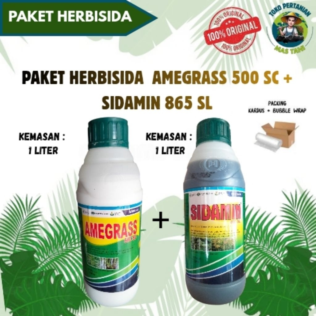 Jual Paket Herbisida Amegrass 500 SC 1 Liter + Herbisida Sidamin 865 SL ...