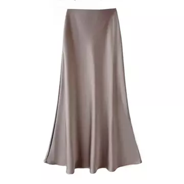 Rok Satin STZ 90CM Satin Long Skirt Rok Satin Panjang S Sampai 3XL