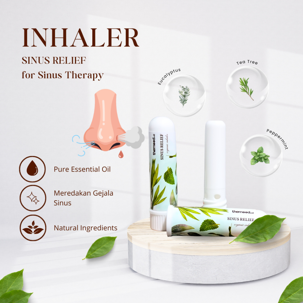 Jual Organic Inhaler Sinus Therapy SINUS RELIEF, Pure Essential Oil ...