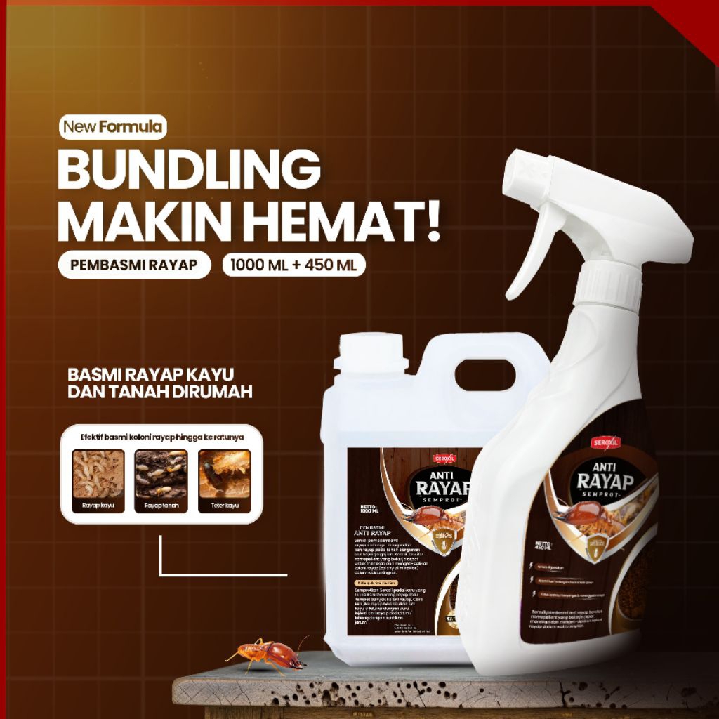 Jual Seroxil Paket Racun Pembasmi Anti Rayap Kayu Tanah Semprot Ampuh 1 ...