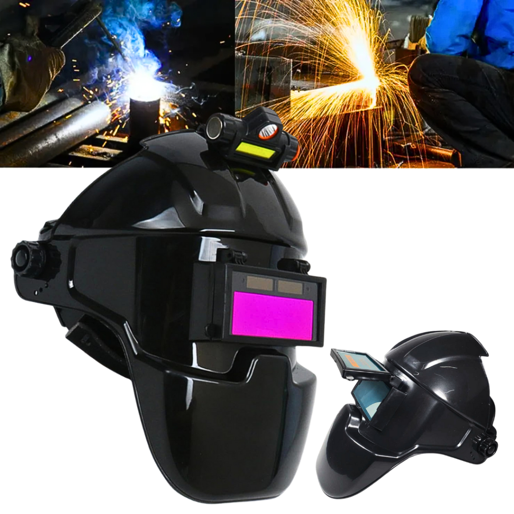 Jual PUSAT TAFFGUARD Helm Las full face Otomatis gelap terang listrik ...