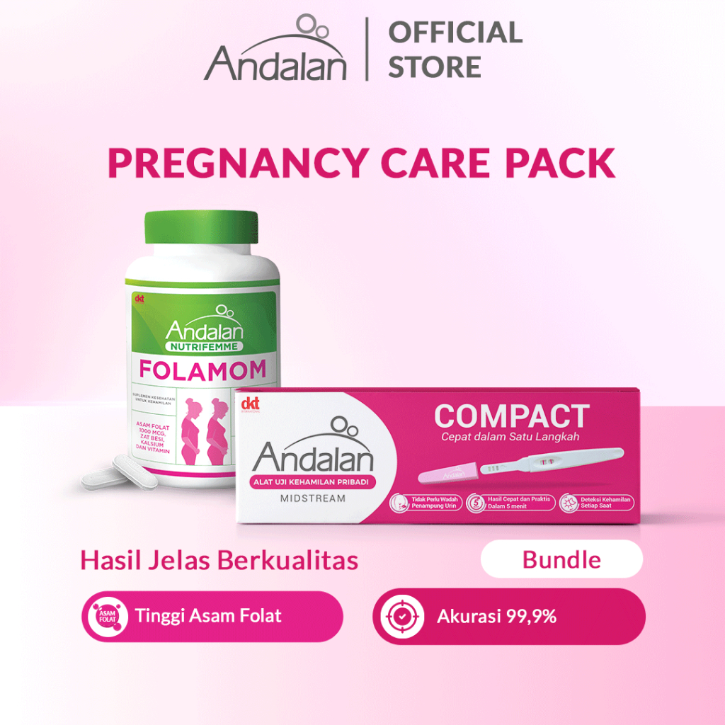 Jual Pregnancy Care Pack (Andalan Compact Midstream Test Pack + Andalan ...