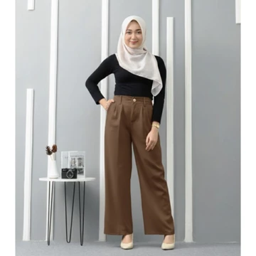 ARLINSHA Celana Kulot Wanita Loose Pants Trousers Celana Kerja Anti Kusut Cocok Untuk Semua