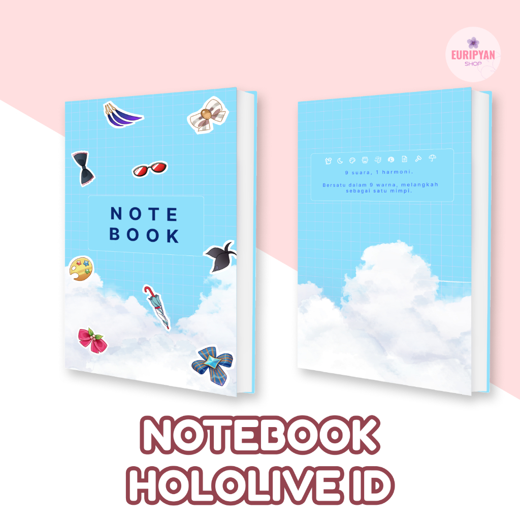 Jual Notebook Hardcover A5 Hololive Indonesia | Vtuber Risu Moona Iofi ...