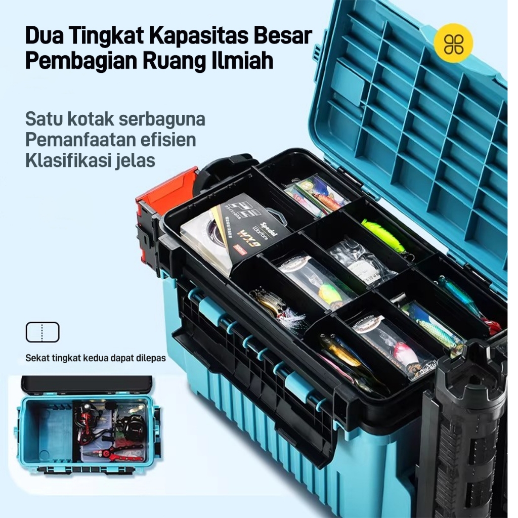 Jual Mendaki Tackle Box Kotak Peralatan Pancing Jigging Lure Box ...