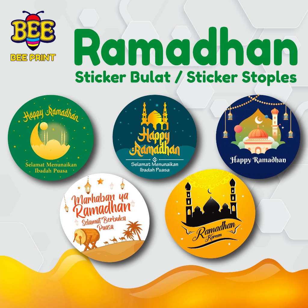 Jual STICKER BULAT RAMADHAN / STIKER STOPLES RAMADHAN / RAMADHAN ...