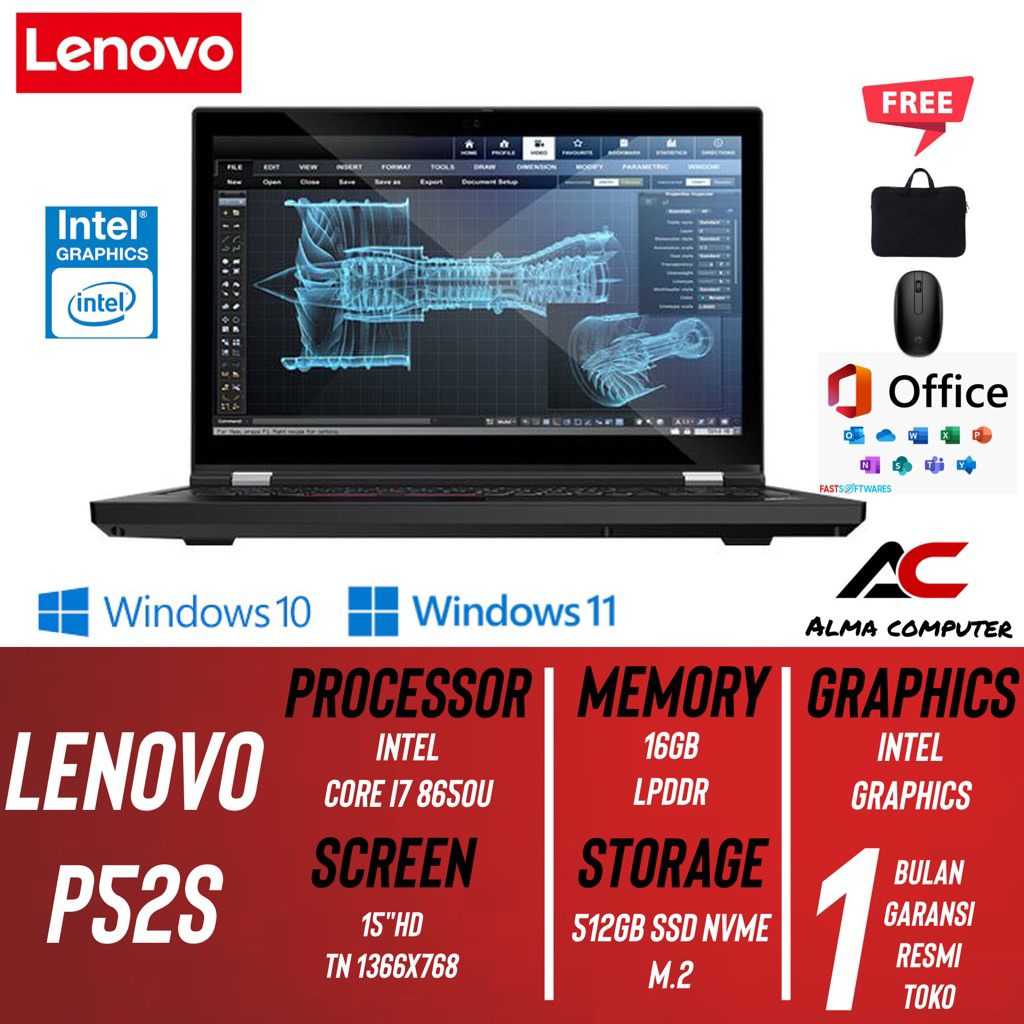 Jual Lenovo Thinkpad Intel Core i5 Ram 8GB Ssd 256GB Win 10 Kerja