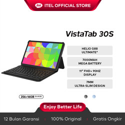 [With Keyboard] itel VistaTab 30S  8+256GB Tablet / Pad - Baterai 7000mAh | Super Tipis 7mm | Layar 11” FHD+ | Helio G88