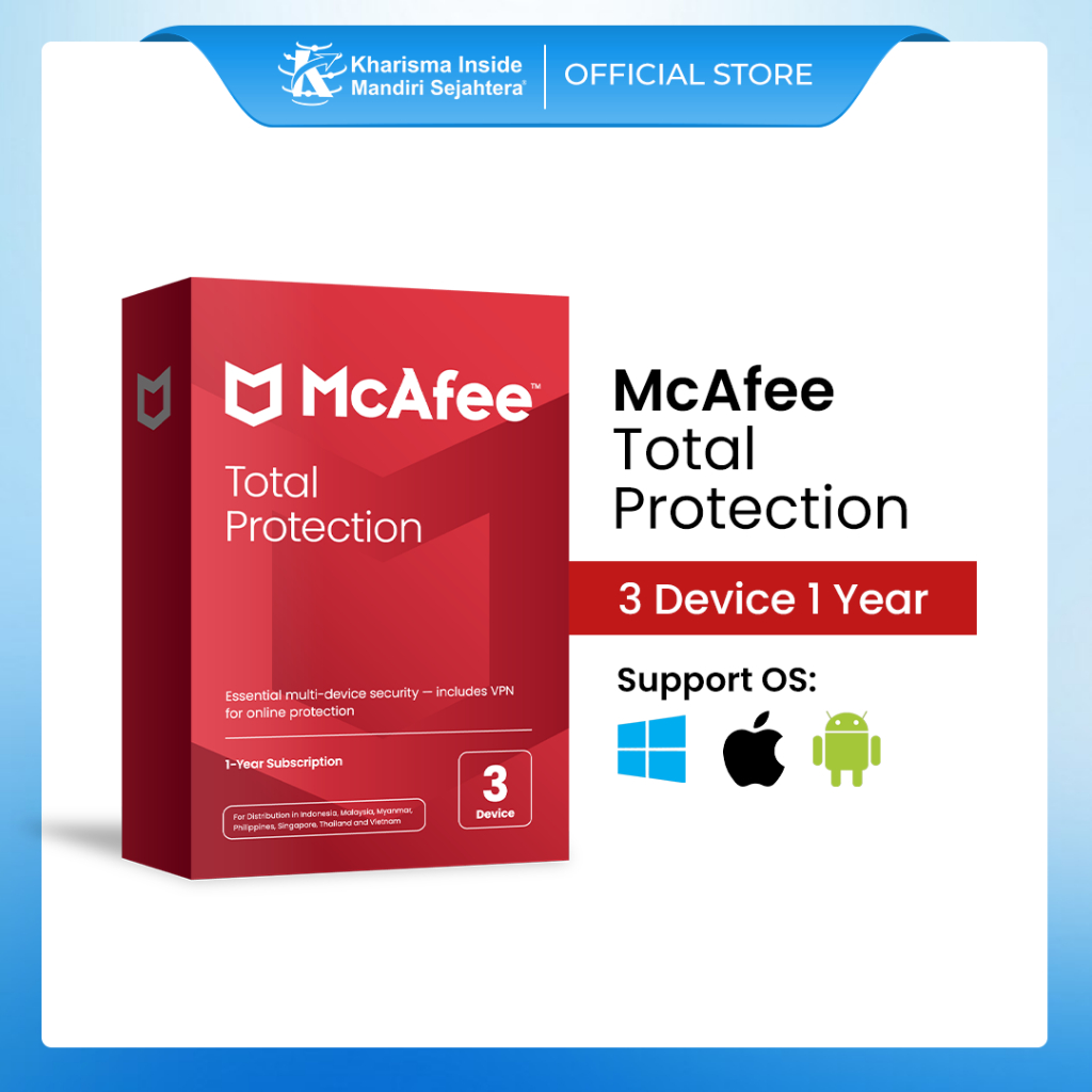 McAfee Total Protection 3 - 5 - 10 Device Software Security