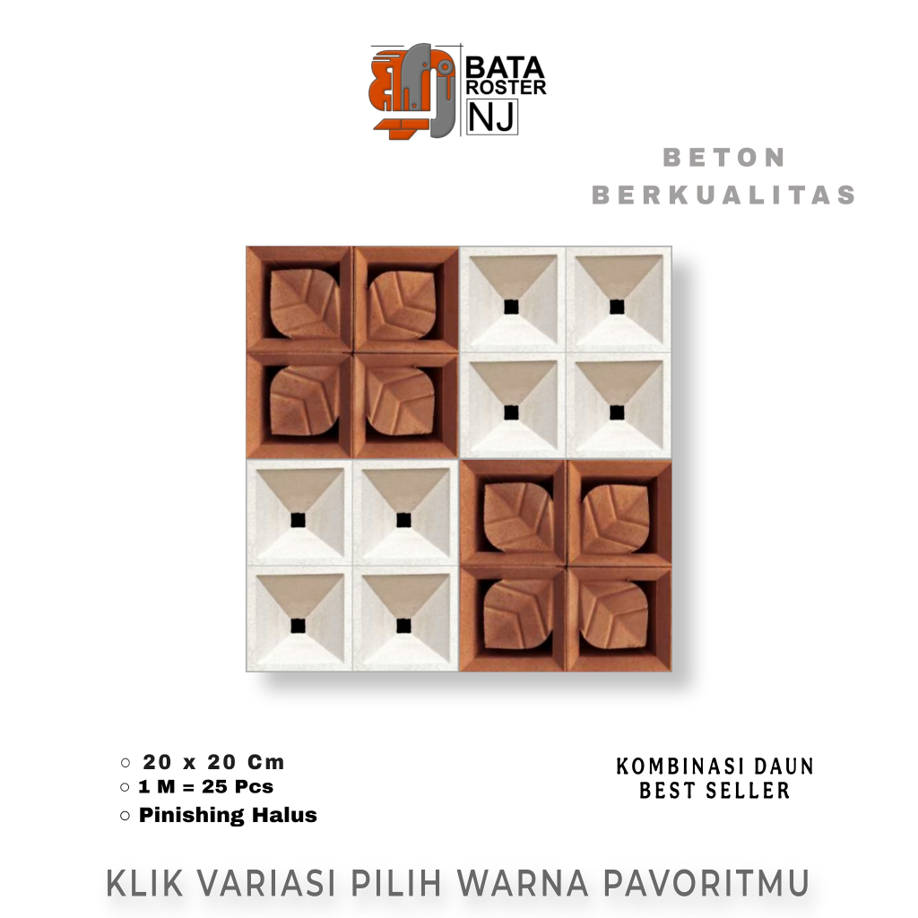 Jual BATA ROSTER NJ - Roster Beton Minimalis Kombinasi, Best Seller, 20 ...