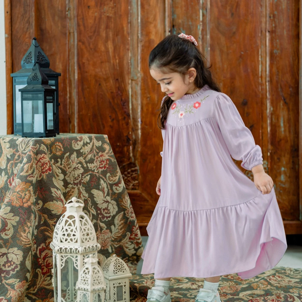 Model gamis anak bordir terbaru 2026 hellomini az-zura premium