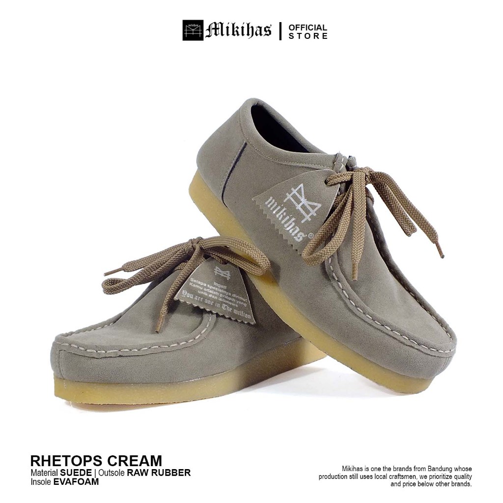 Jual Mikihas - Sepatu Sneakers Pria Kulit Suede Casual Wallabee Rhetops ...