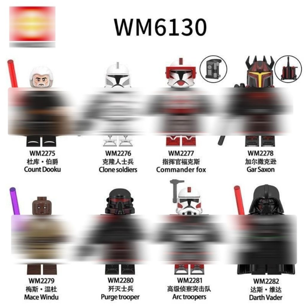 Jual WM6130 Count Dooku Clone Arc Purge Troopers Commander Fox Gar ...