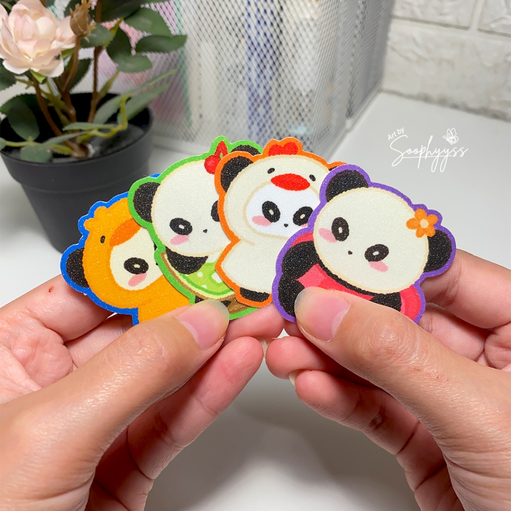 Jual PANDA Sticker Pack (Set of 4 ) / Stiker Glitter Panda Isi 4 ...