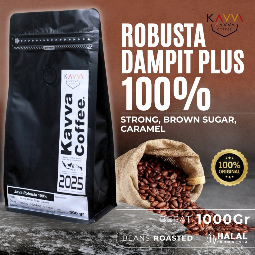 Jual [KAVVA COFFEE] Kopi Robusta Dampit Plus Grind 1kg / Bubuk Kopi ...