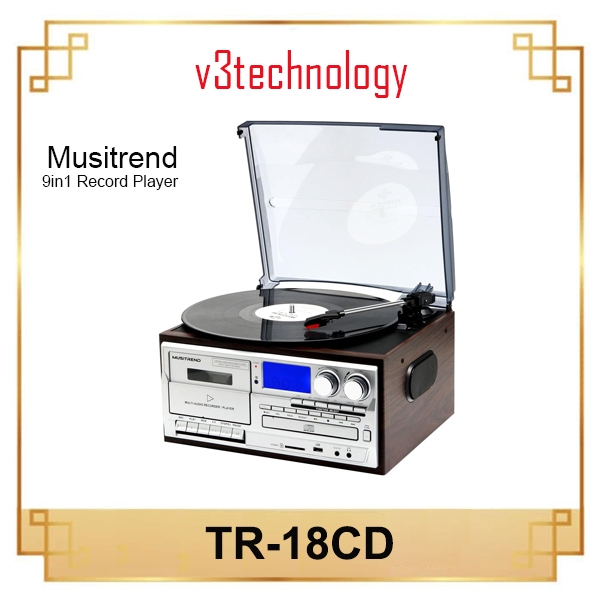 Jual Musitrend Gramaphone Turntable CD Cassette Vinyl Player AM/FM ...