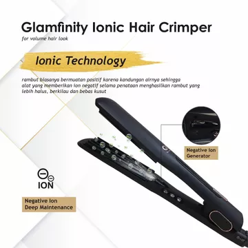 GLAMFINITY Ionic Hair Crimper Catokan Baba Catokan Genteng Untuk Menambah Volume Akar Rambut
