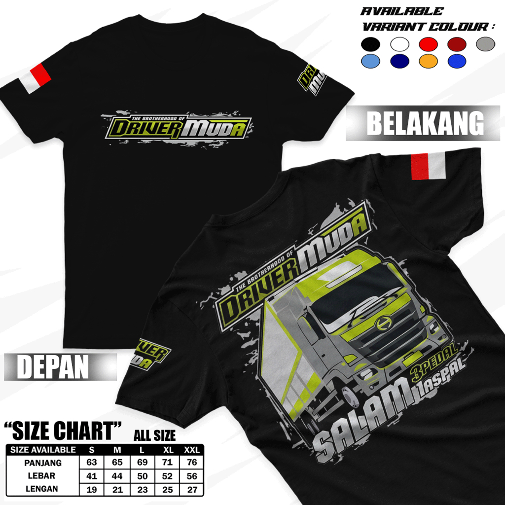 Jual Kaos Driver Muda Salam 3 Pedal 1 Aspal - Baju Distro Racing Kata ...