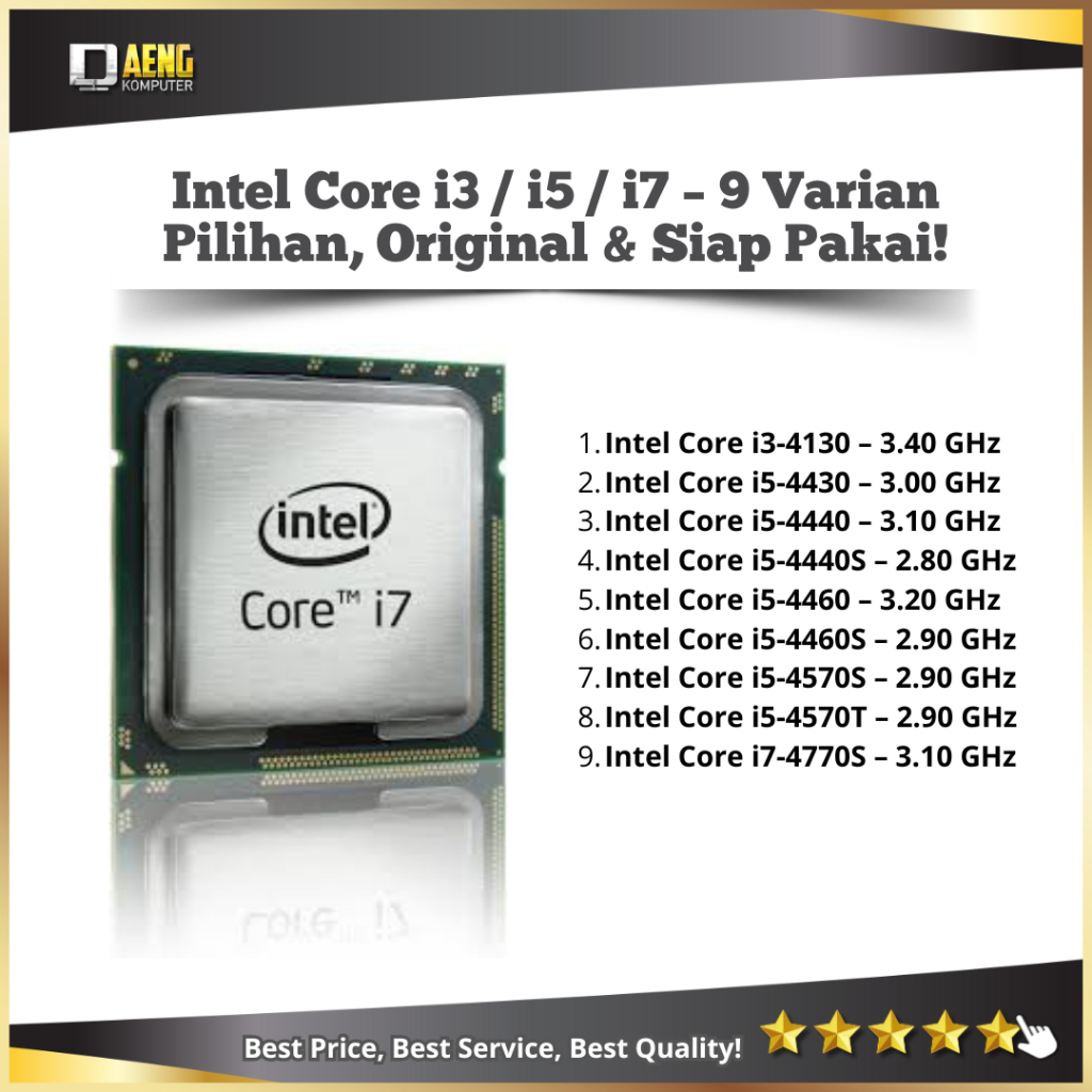 Jual Processor Banyak Promo | Prosesor Intel Core i3 i5 i7 Haswell Gen ...