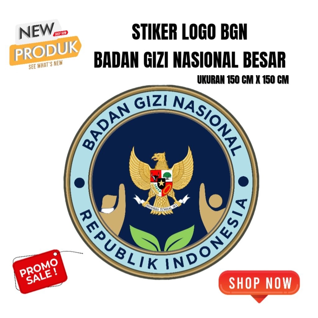 Jual Stiker Logo Badan Gizi Nasional BGN Custom | Shopee Indonesia