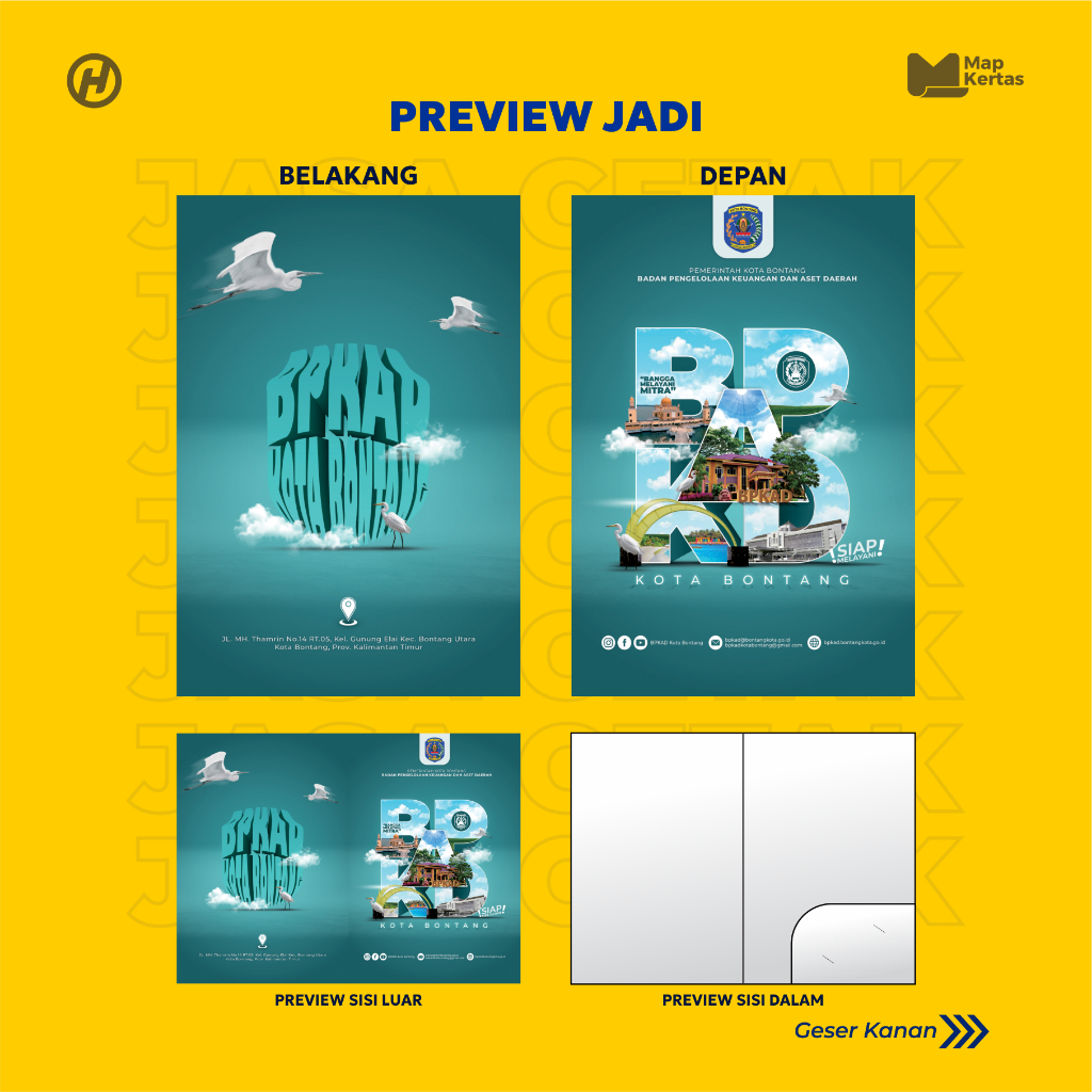 Jual CETAK MAP FOLDER CUSTOM DESAIN - MAP STOPMAP | Shopee Indonesia