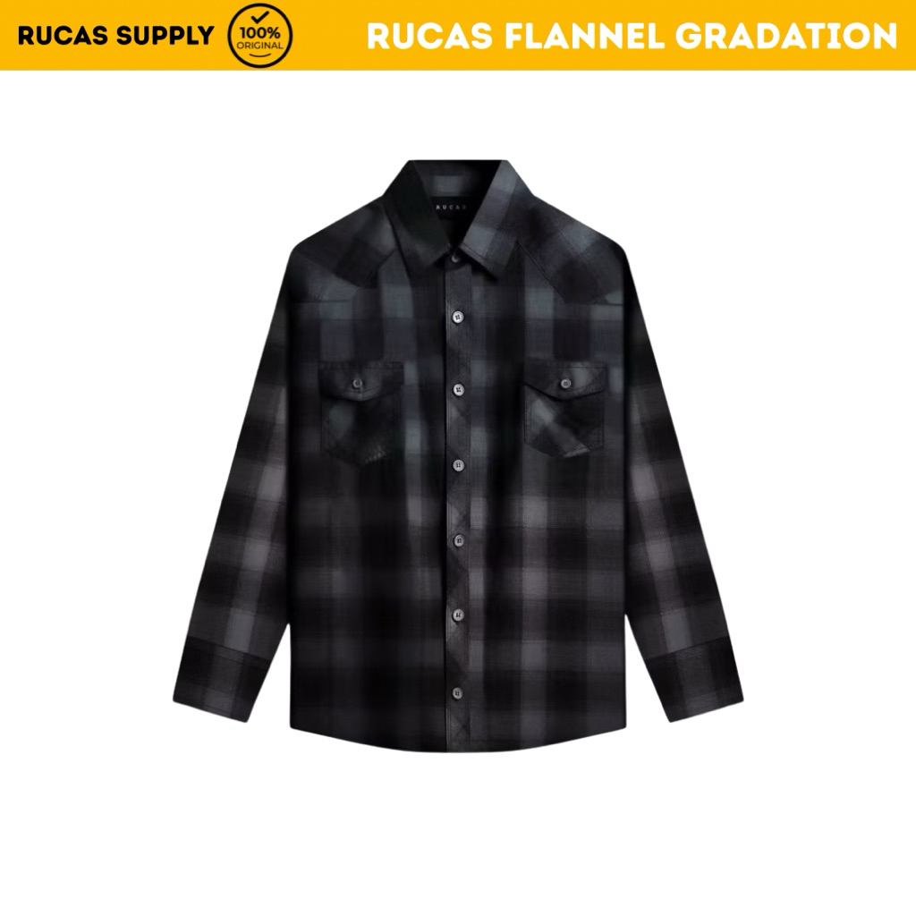Jual [ORIGINAL 100%] RUCAS FLANNEL DARK GREY | Shopee Indonesia