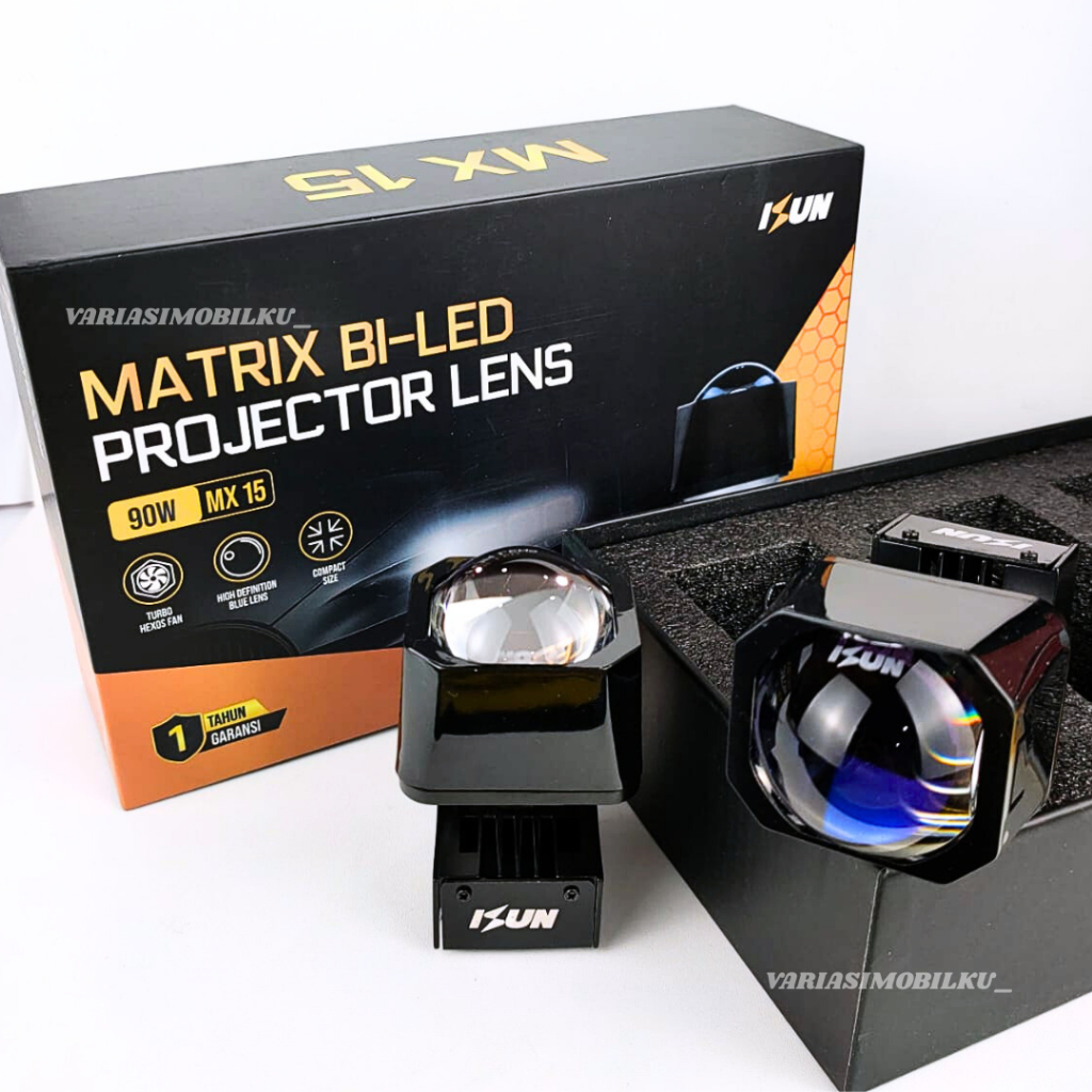 Jual [VRM] Mini Projector 1.5 Inch Flat-Cut Off BILED Matrix iSUN MX15 ...