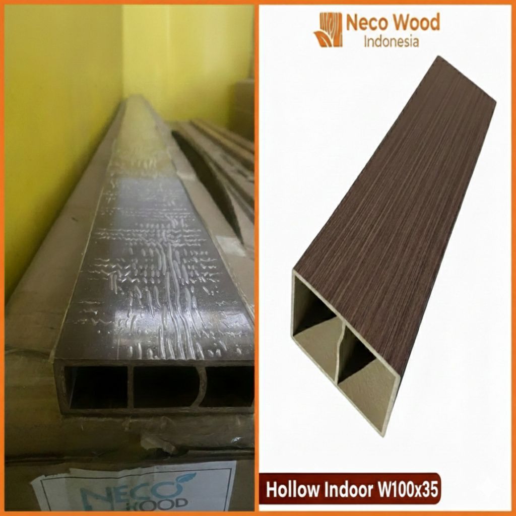 Jual Hollow WPC Wall Panel Partisi / WPC Indoor Hollow Partition (W 100 ...
