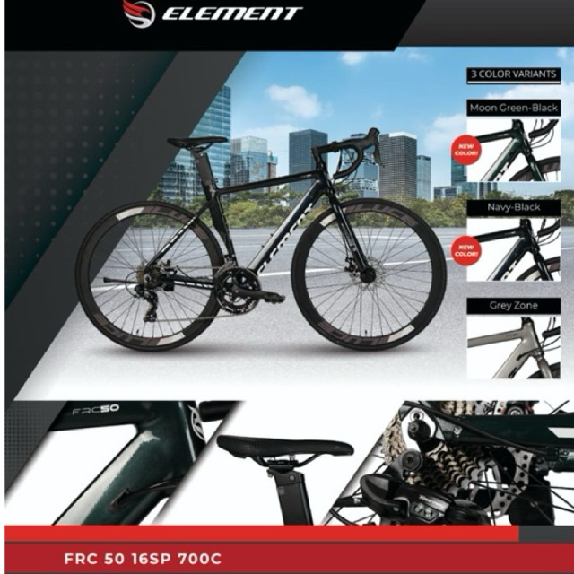 Jual Sepeda Balap Road Bike Element FRC 50 (Size 480 500 520) | Shopee ...