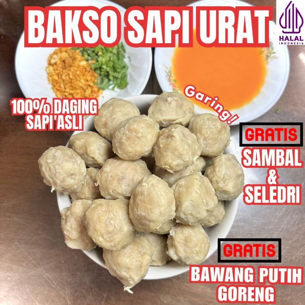 Jual Bakso Sapi Gepeng Premium 100% Halal (Gepeng,Bulat Halus,Urat ...