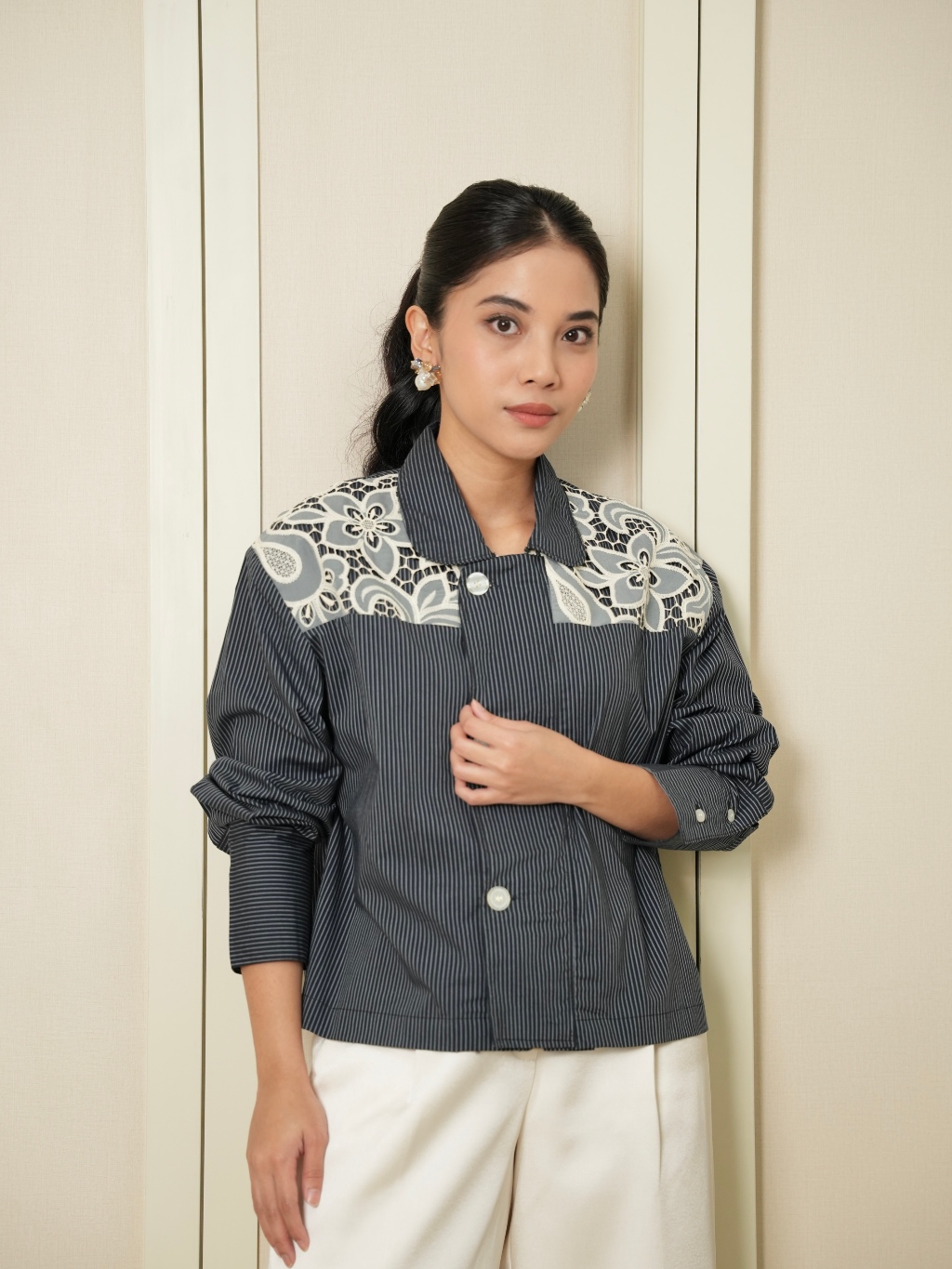 Jual STUDIO TUI - CECIL OUTER IN NAVY BLUE | Shopee Indonesia