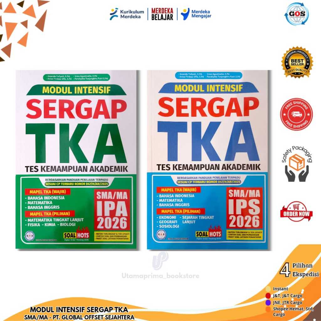 Jual BUKU MODUL INTENSIF SERGAP TKA IPA/IPS SMA/MA 2026 (PENERBIT: GOS ...