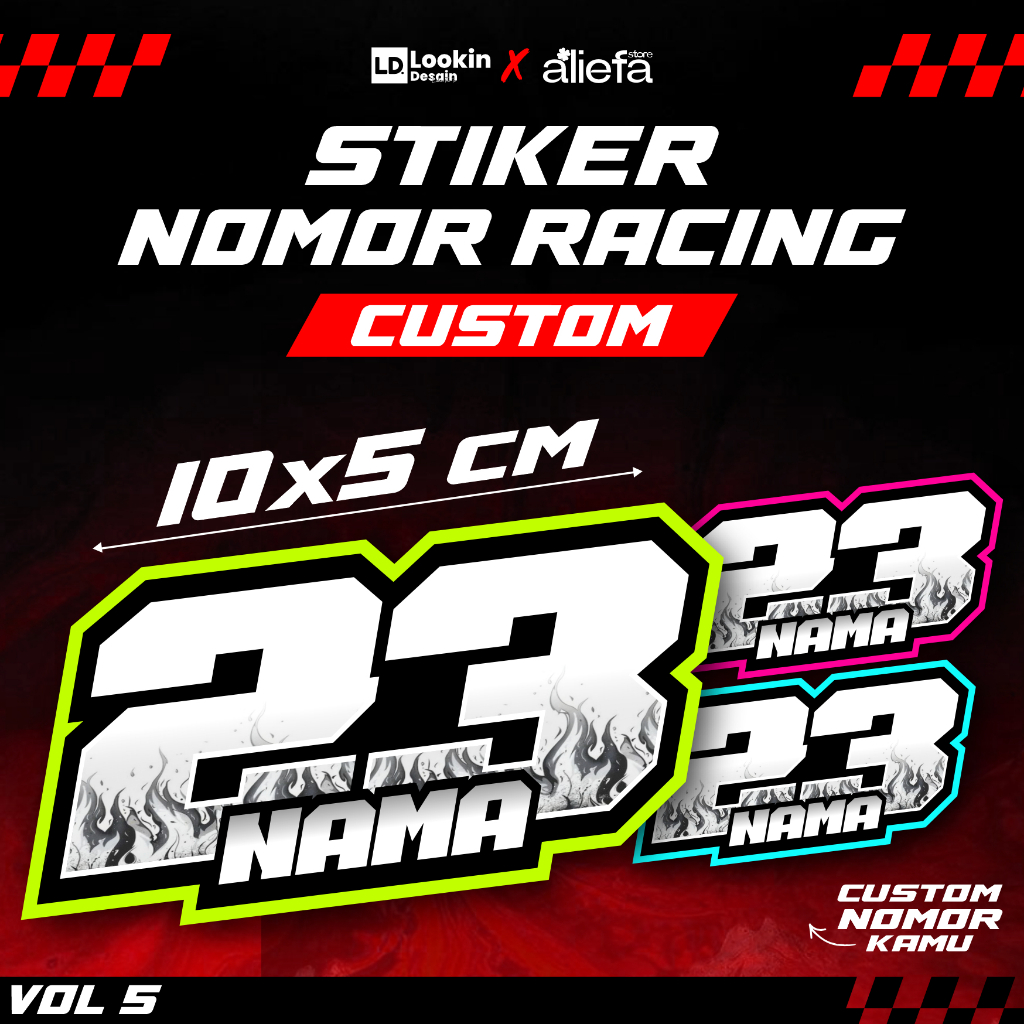 Jual Custom Stiker Nomor Racing Dan Nama Terbaru ,Sticker Cutting Nomor ...