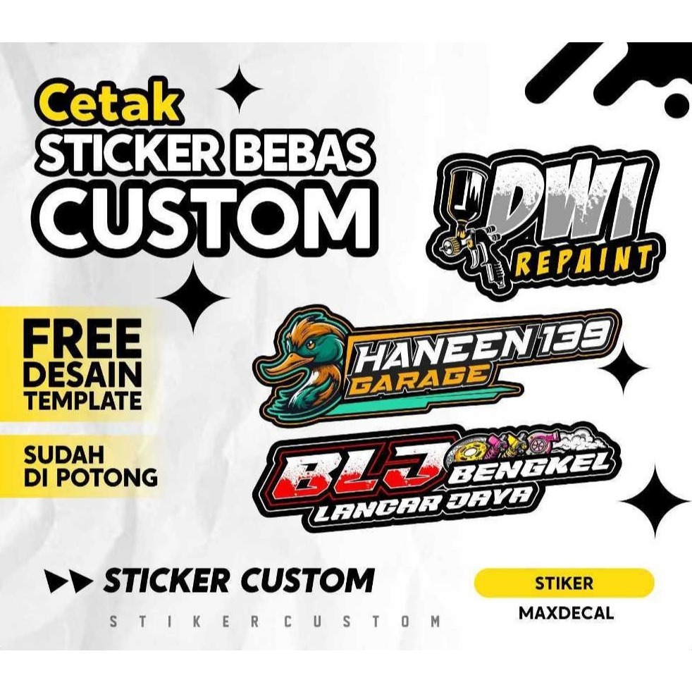Jual Sticker Custom Desain Suka Suka Sticker Logo Nama Racing Sticker ...