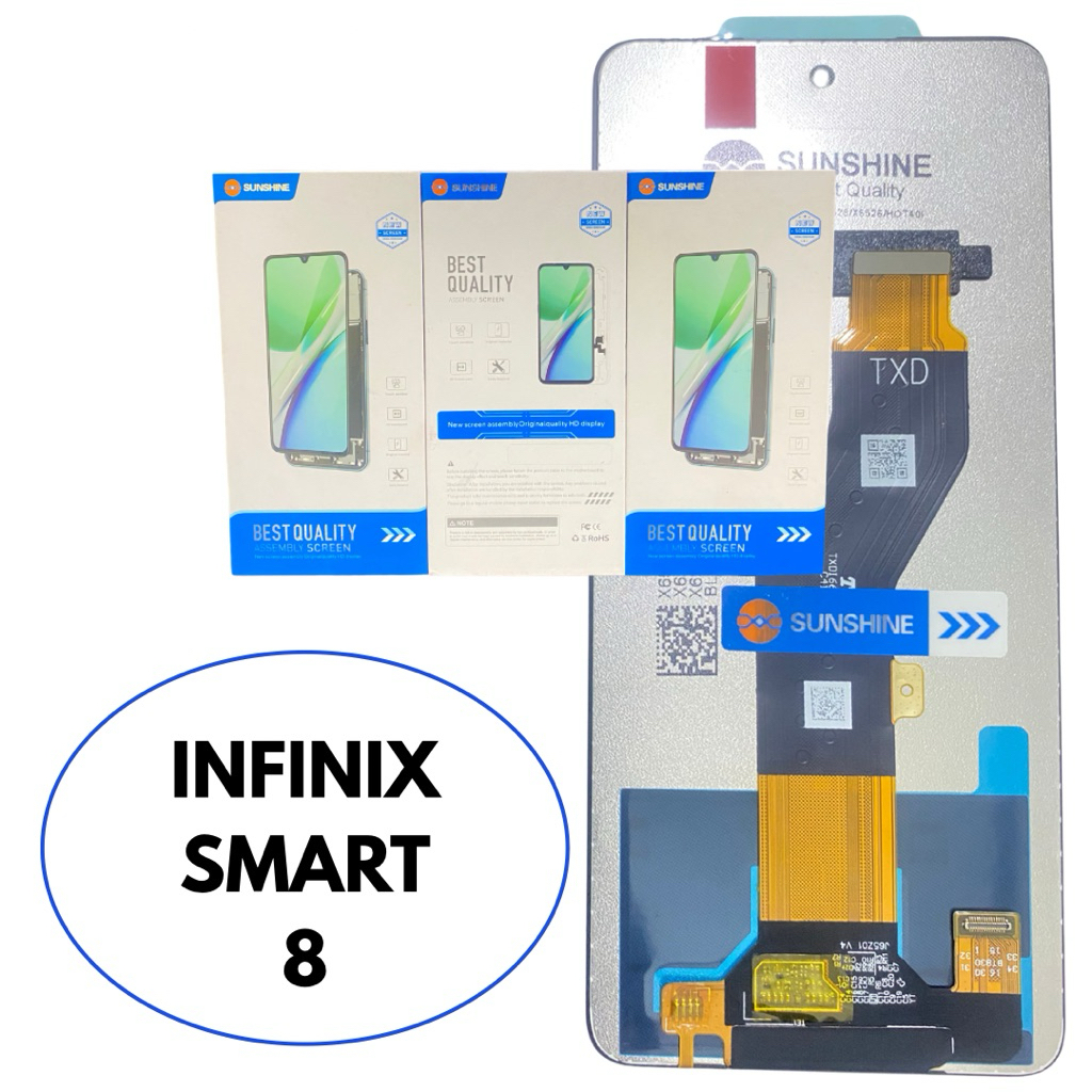 Jual LCD ORIGINAL INFINIX X6525 / SMART 8 / SMART 8 PRO FULLSET BLACK ...